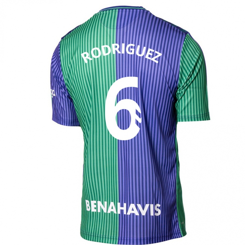 Herren Fußball Rafa Rodríguez #6 Grün Blau Auswärtstrikot Trikot 2023/24 T-Shirt Luxemburg