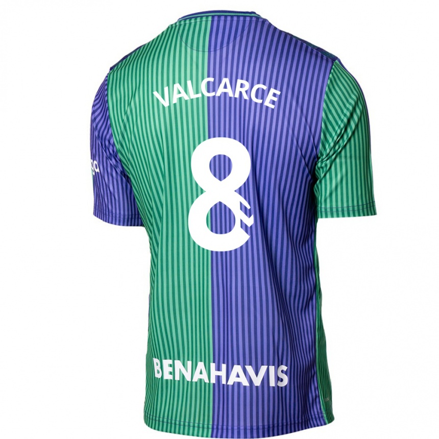 Herren Fußball Alejandro Valcarce #8 Grün Blau Auswärtstrikot Trikot 2023/24 T-Shirt Luxemburg