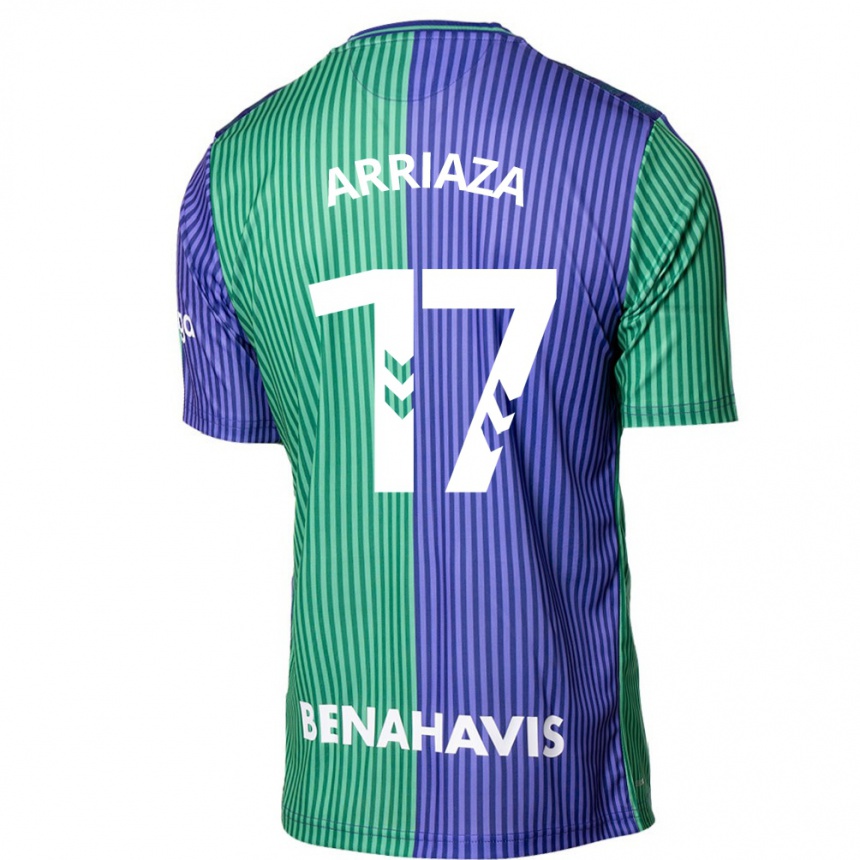 Herren Fußball Pablo Arriaza #17 Grün Blau Auswärtstrikot Trikot 2023/24 T-Shirt Luxemburg