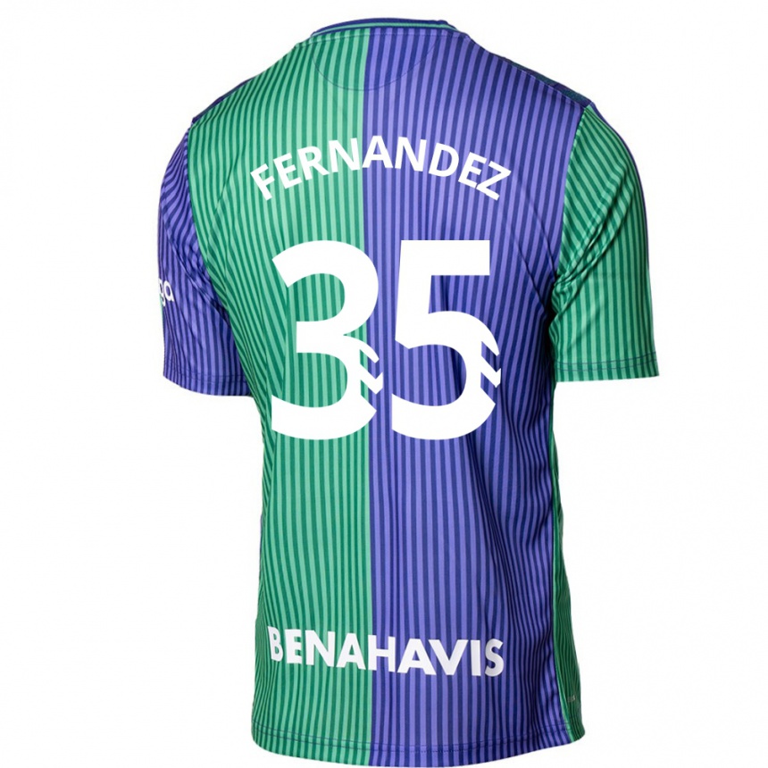Herren Fußball Inés Fernández #35 Grün Blau Auswärtstrikot Trikot 2023/24 T-Shirt Luxemburg