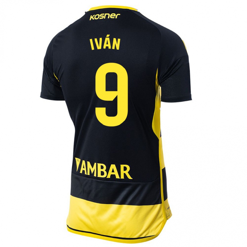 Herren Fußball Iván Azón #9 Schwarz Gelb Auswärtstrikot Trikot 2023/24 T-Shirt Luxemburg