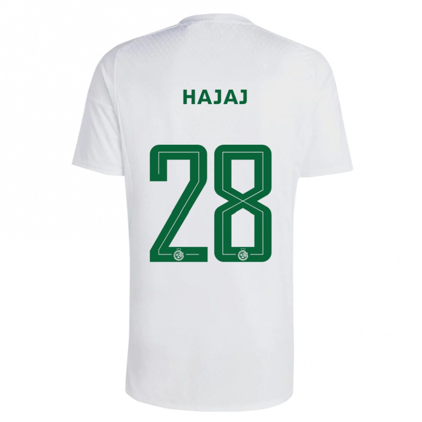 Herren Fußball Ilay Hajaj #28 Grün Blau Auswärtstrikot Trikot 2023/24 T-Shirt Luxemburg