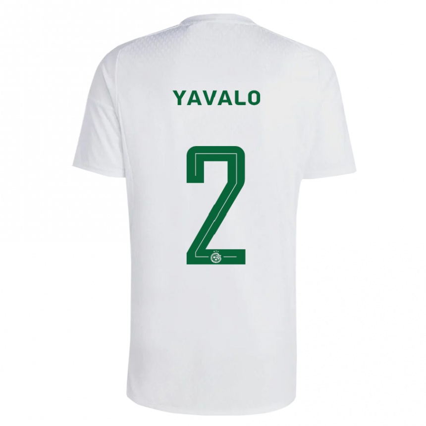 Herren Fußball Gatachao Yavalo #2 Grün Blau Auswärtstrikot Trikot 2023/24 T-Shirt Luxemburg