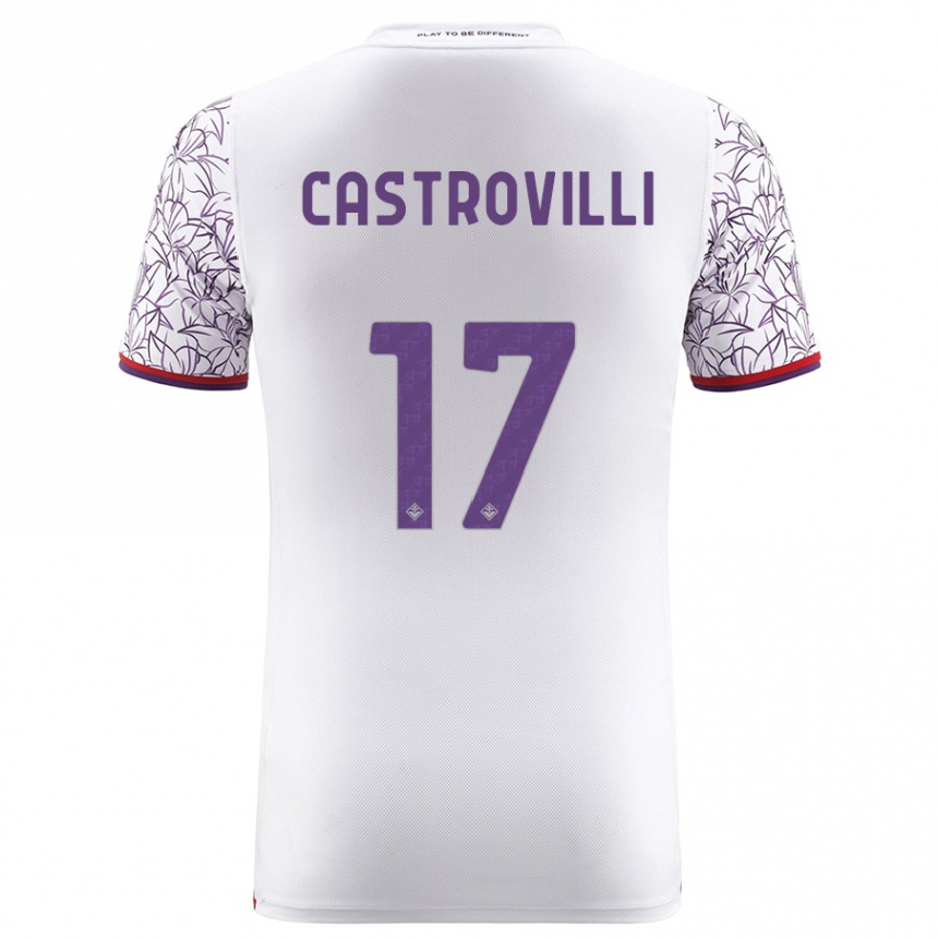 Herren Fußball Gaetano Castrovilli #17 Weiß Auswärtstrikot Trikot 2023/24 T-Shirt Luxemburg