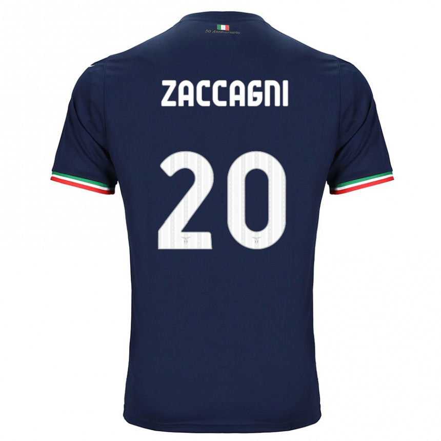 Herren Fußball Mattia Zaccagni #20 Marine Auswärtstrikot Trikot 2023/24 T-Shirt Luxemburg