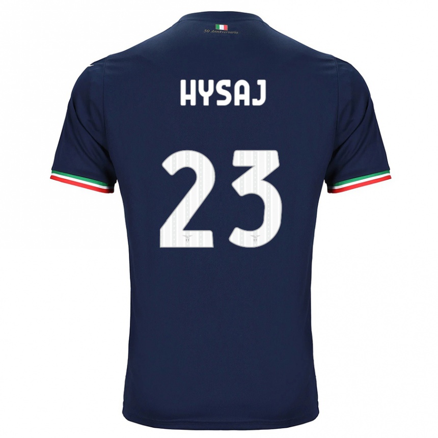 Herren Fußball Elseid Hysaj #23 Marine Auswärtstrikot Trikot 2023/24 T-Shirt Luxemburg