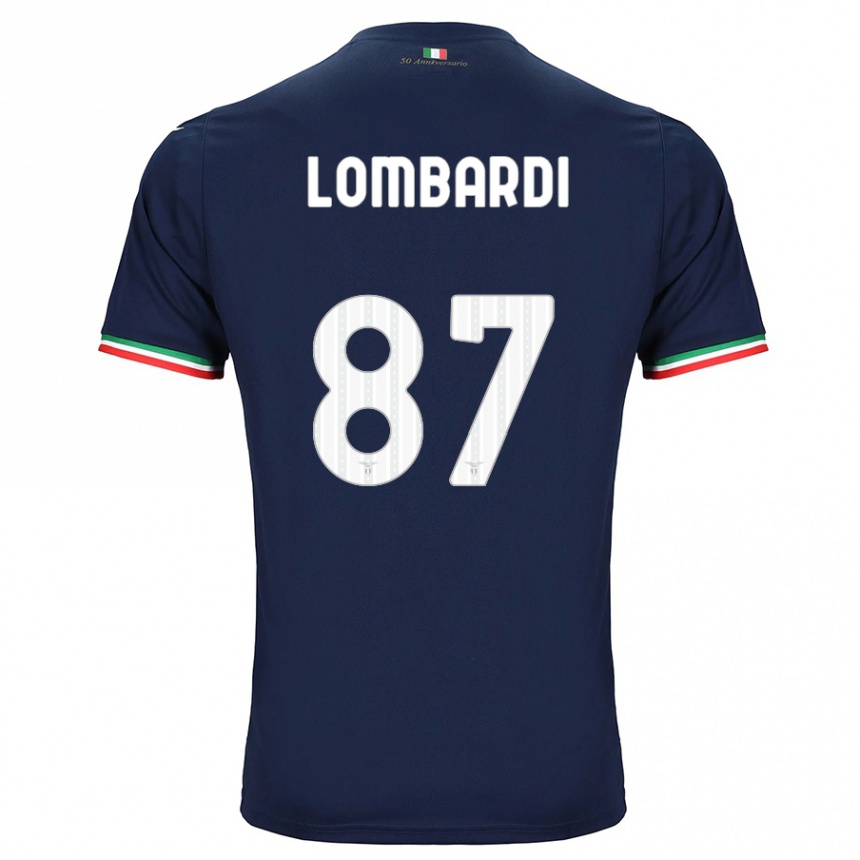 Herren Fußball Cristiano Lombardi #87 Marine Auswärtstrikot Trikot 2023/24 T-Shirt Luxemburg