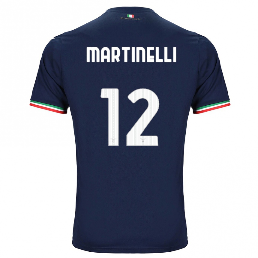 Herren Fußball Leonardo Martinelli #12 Marine Auswärtstrikot Trikot 2023/24 T-Shirt Luxemburg