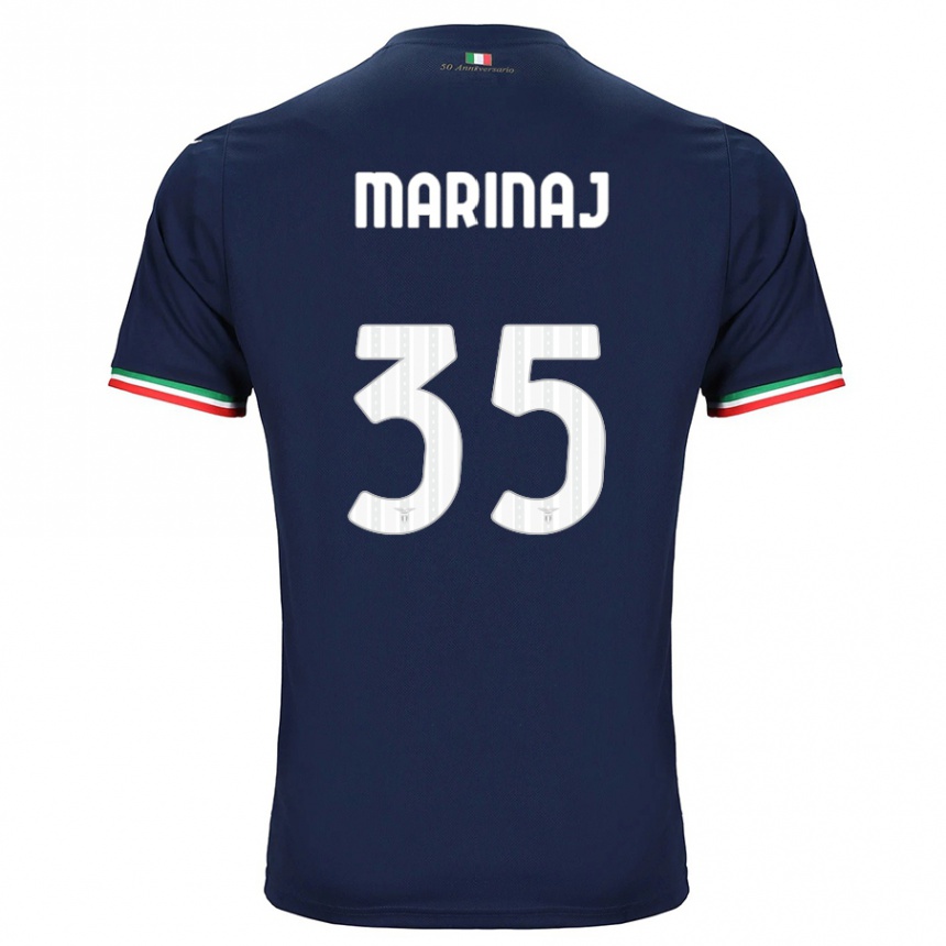 Herren Fußball Kledi Marinaj #35 Marine Auswärtstrikot Trikot 2023/24 T-Shirt Luxemburg