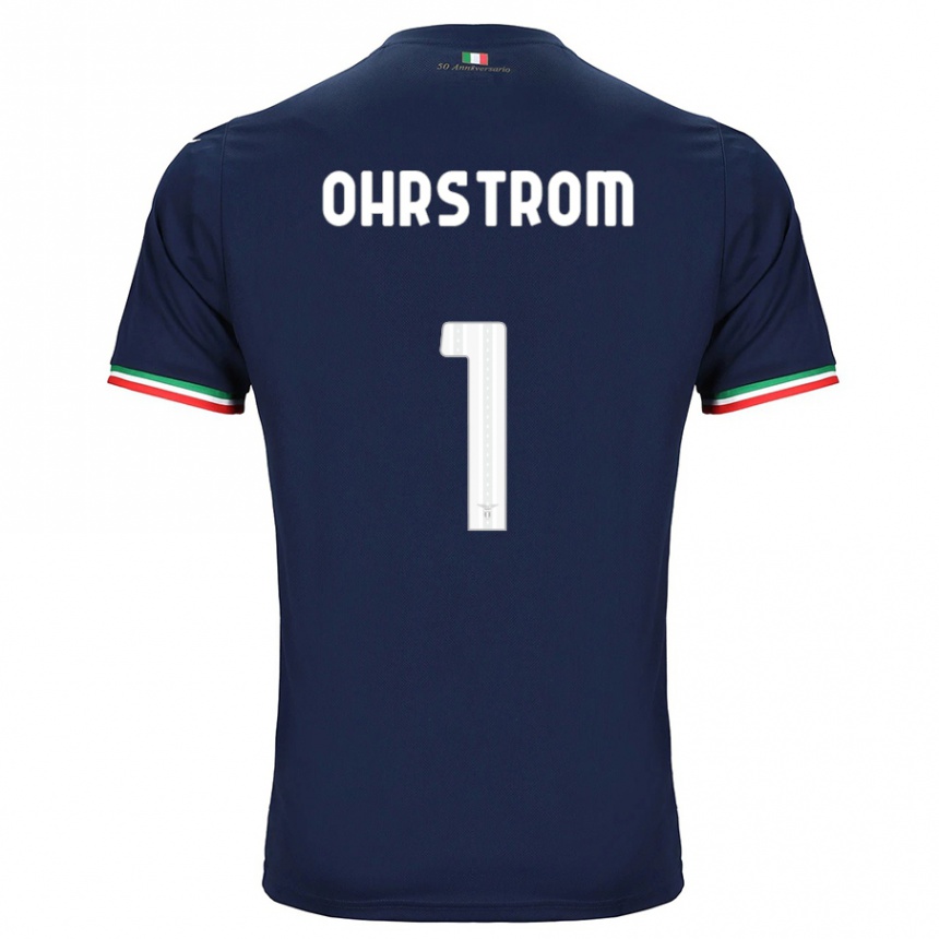 Herren Fußball Stephanie Ohrstrom #1 Marine Auswärtstrikot Trikot 2023/24 T-Shirt Luxemburg