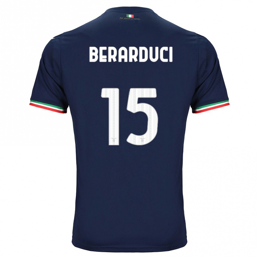 Herren Fußball Martina Berarduci #15 Marine Auswärtstrikot Trikot 2023/24 T-Shirt Luxemburg