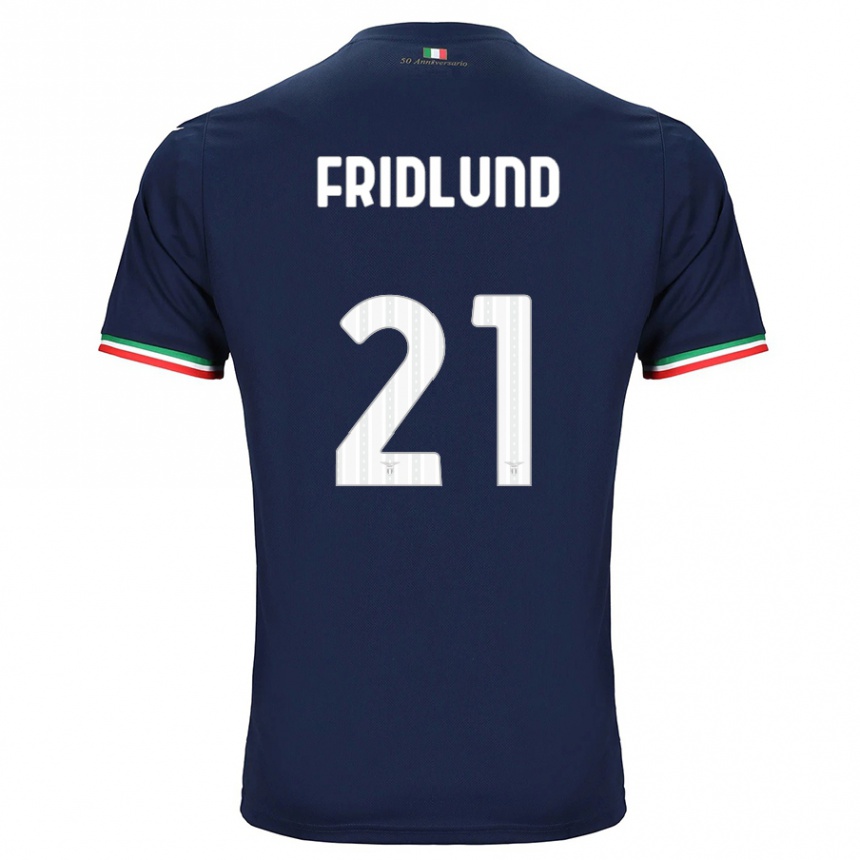 Herren Fußball Johanne Fridlund #21 Marine Auswärtstrikot Trikot 2023/24 T-Shirt Luxemburg