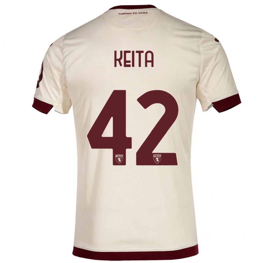 Herren Fußball Karamoko Keita #42 Sekt Auswärtstrikot Trikot 2023/24 T-Shirt Luxemburg