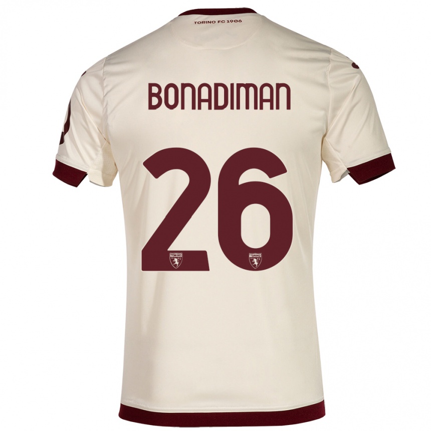 Herren Fußball Matteo Bonadiman #26 Sekt Auswärtstrikot Trikot 2023/24 T-Shirt Luxemburg