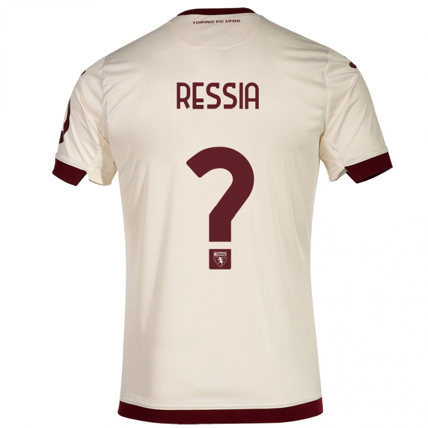 Herren Fußball Lorenzo Ressia #0 Sekt Auswärtstrikot Trikot 2023/24 T-Shirt Luxemburg