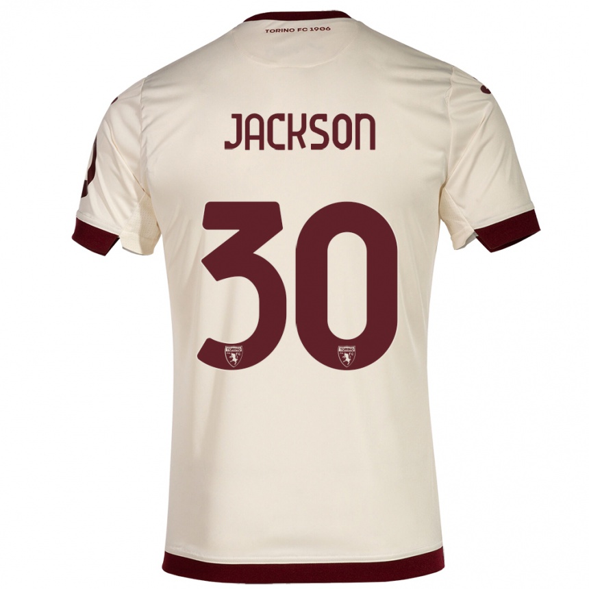 Herren Fußball Michael Jackson #30 Sekt Auswärtstrikot Trikot 2023/24 T-Shirt Luxemburg
