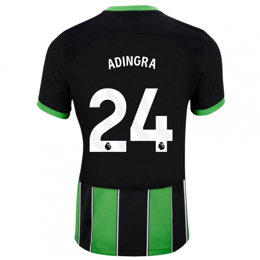 Herren Fußball Simon Adingra #24 Schwarz Grün Auswärtstrikot Trikot 2023/24 T-Shirt Luxemburg