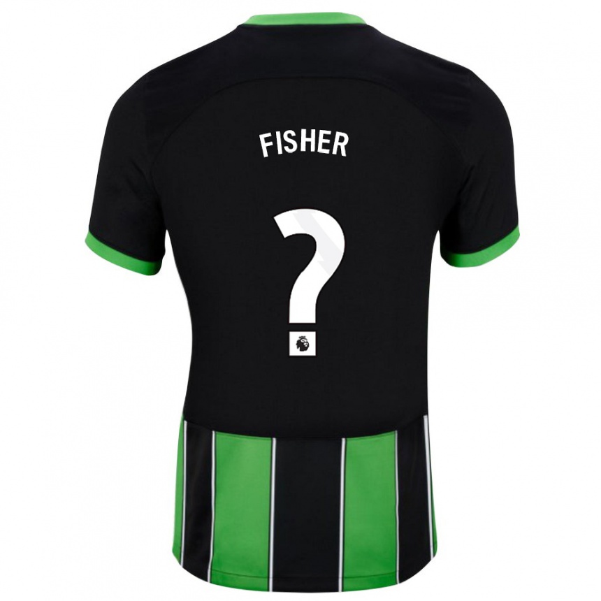 Herren Fußball Hugo Fisher #0 Schwarz Grün Auswärtstrikot Trikot 2023/24 T-Shirt Luxemburg