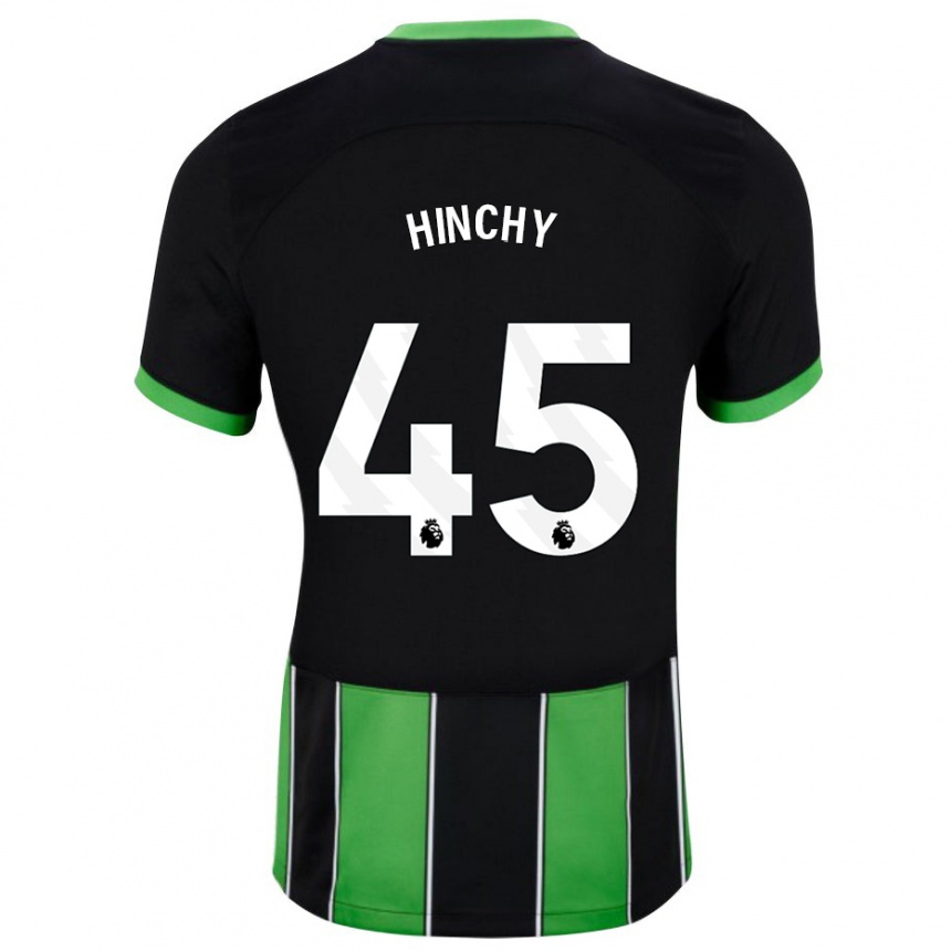 Herren Fußball Jack Hinchy #45 Schwarz Grün Auswärtstrikot Trikot 2023/24 T-Shirt Luxemburg