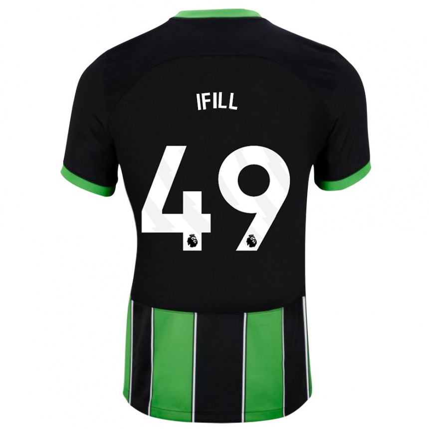 Herren Fußball Marcus Ifill #49 Schwarz Grün Auswärtstrikot Trikot 2023/24 T-Shirt Luxemburg