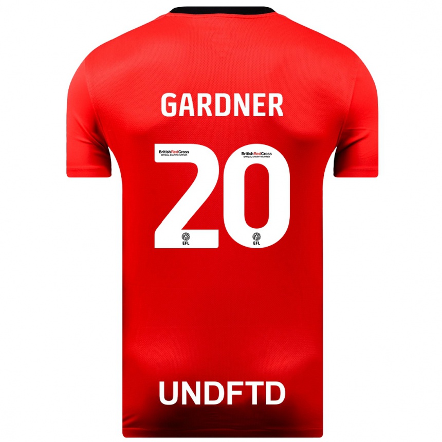 Herren Fußball Gary Gardner #20 Rot Auswärtstrikot Trikot 2023/24 T-Shirt Luxemburg