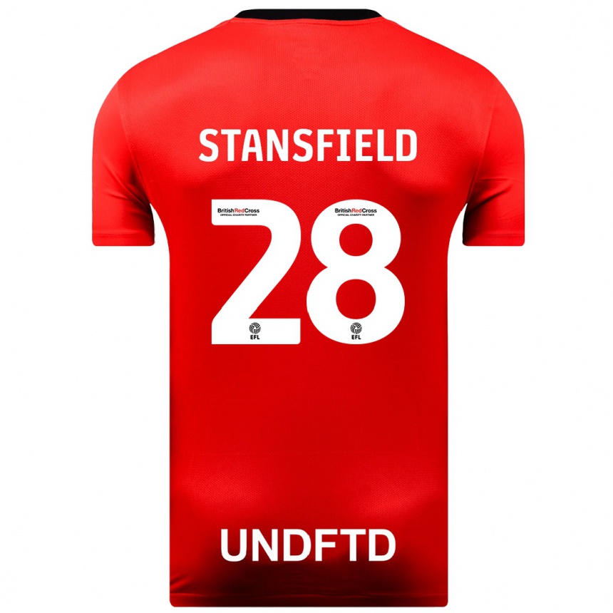 Herren Fußball Jay Stansfield #28 Rot Auswärtstrikot Trikot 2023/24 T-Shirt Luxemburg