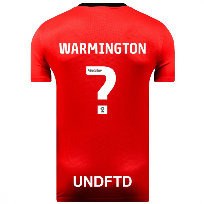 Herren Fußball Tyrese Warmington #0 Rot Auswärtstrikot Trikot 2023/24 T-Shirt Luxemburg