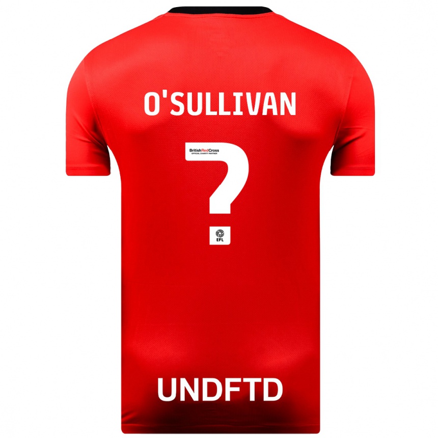 Herren Fußball William O'sullivan #0 Rot Auswärtstrikot Trikot 2023/24 T-Shirt Luxemburg