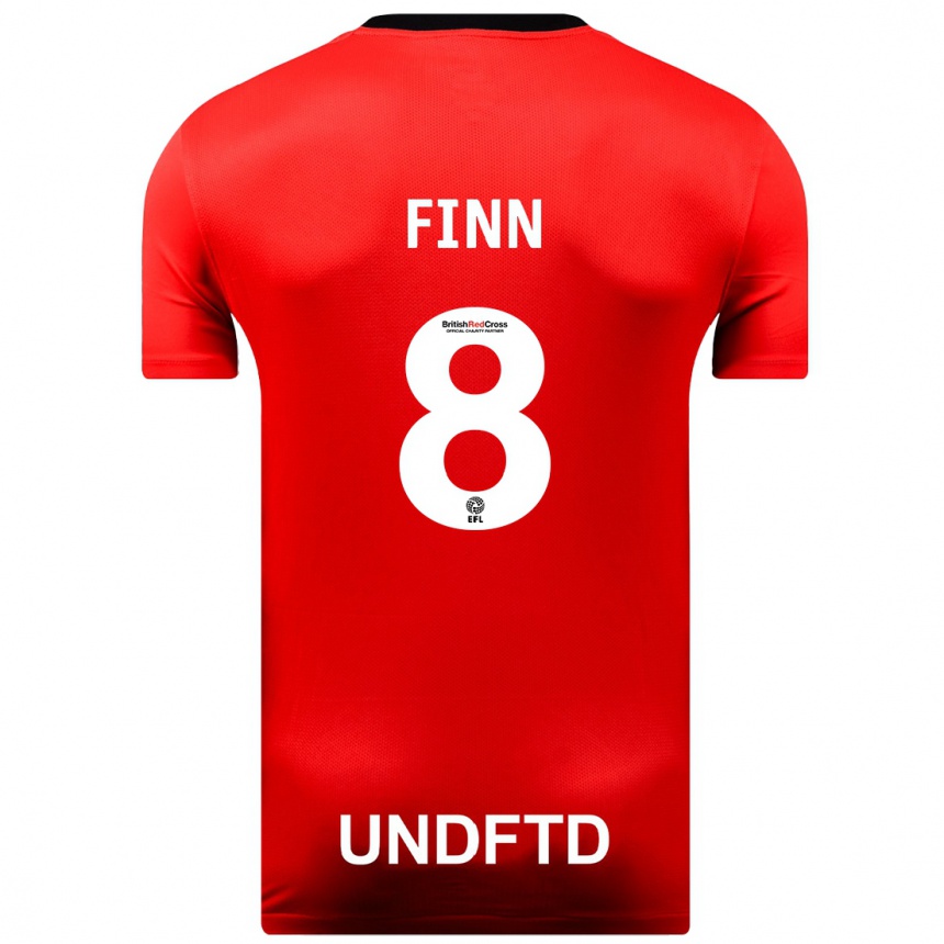 Herren Fußball Jamie Finn #8 Rot Auswärtstrikot Trikot 2023/24 T-Shirt Luxemburg