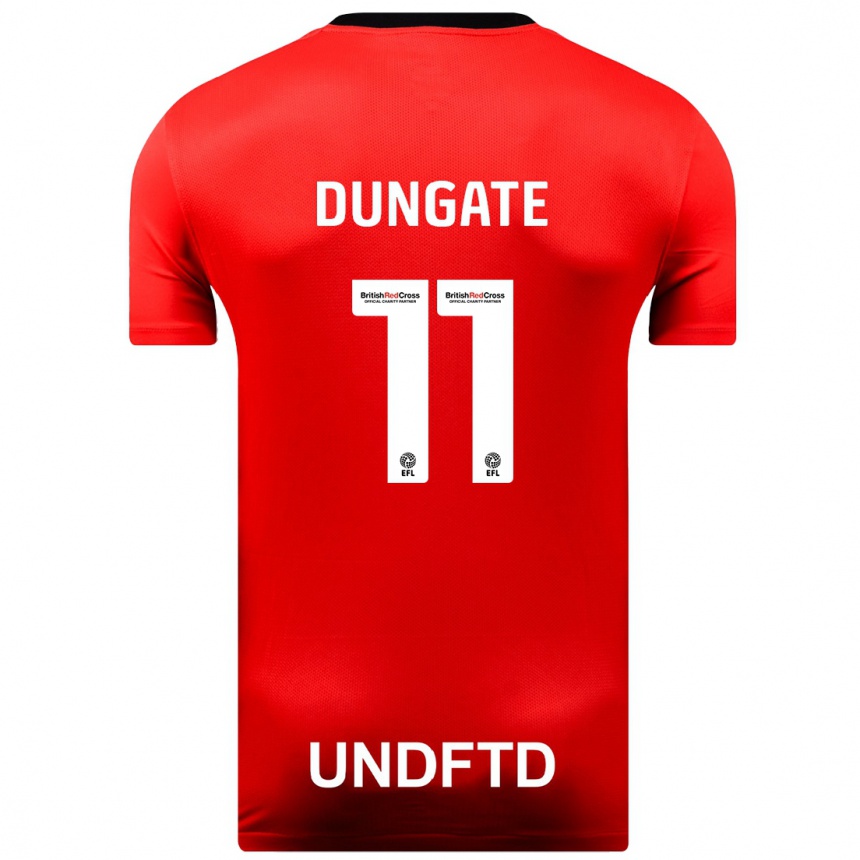 Herren Fußball Katie Dungate #11 Rot Auswärtstrikot Trikot 2023/24 T-Shirt Luxemburg