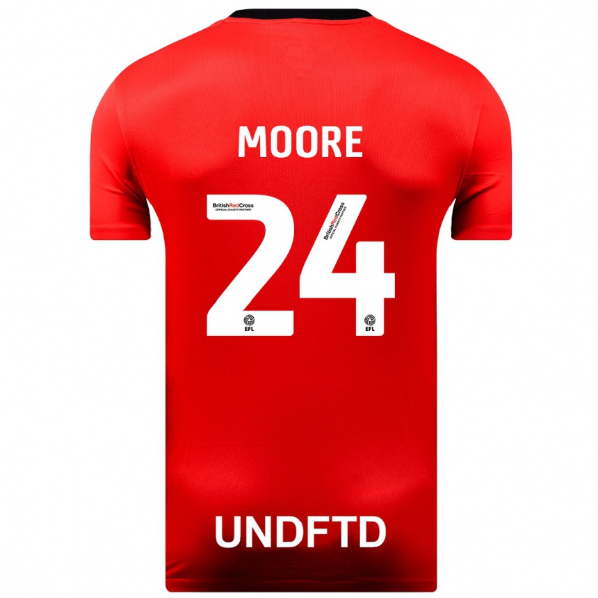 Herren Fußball Jade Ellis Moore #24 Rot Auswärtstrikot Trikot 2023/24 T-Shirt Luxemburg