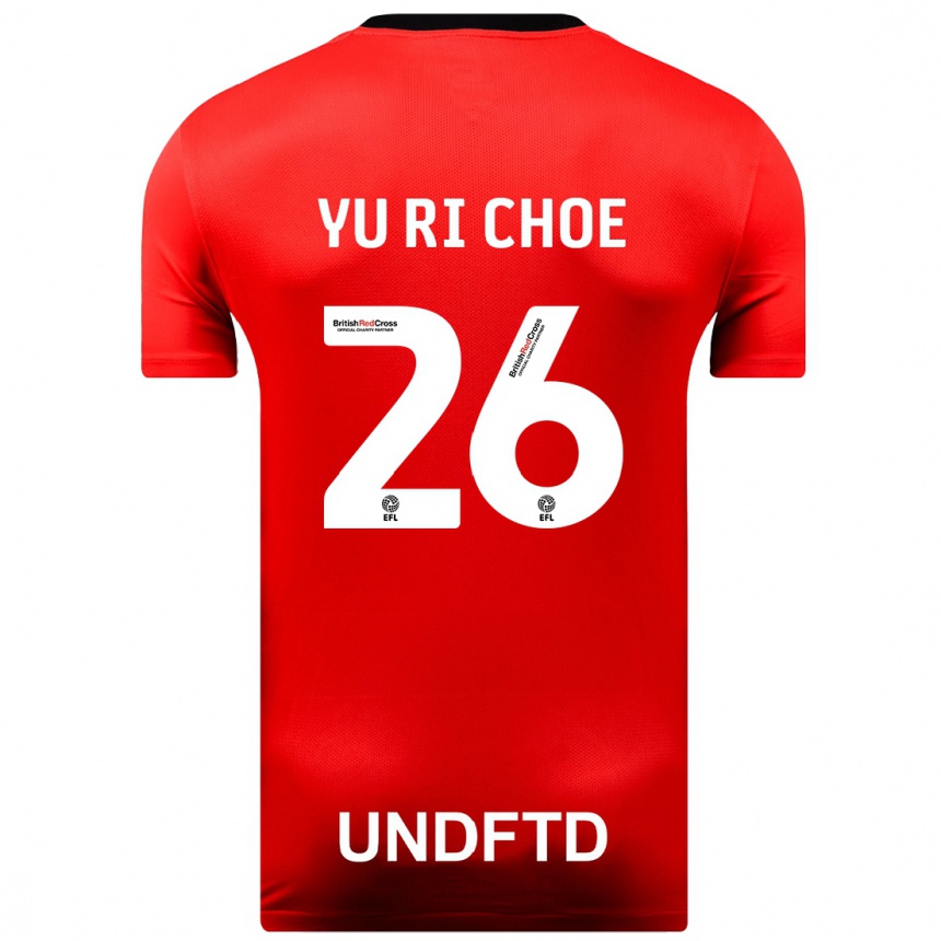 Herren Fußball Yu-Ri Choe #26 Rot Auswärtstrikot Trikot 2023/24 T-Shirt Luxemburg