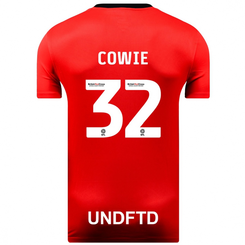 Herren Fußball Abbie Cowie #32 Rot Auswärtstrikot Trikot 2023/24 T-Shirt Luxemburg