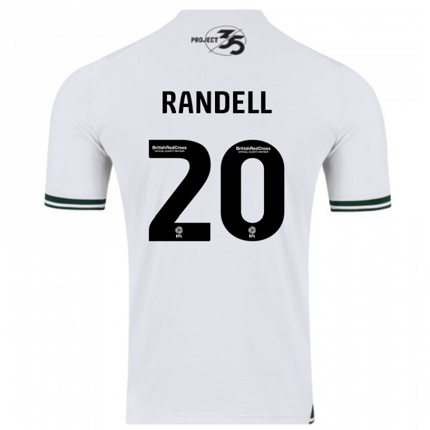 Herren Fußball Adam Randell #20 Weiß Auswärtstrikot Trikot 2023/24 T-Shirt Luxemburg