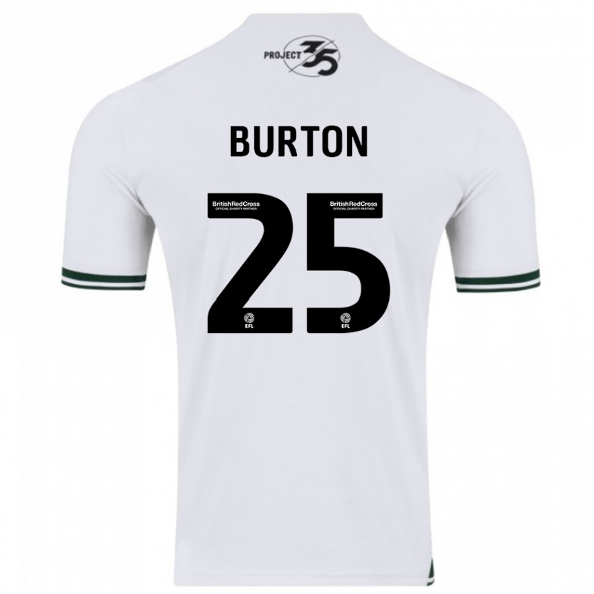 Herren Fußball Callum Burton #25 Weiß Auswärtstrikot Trikot 2023/24 T-Shirt Luxemburg