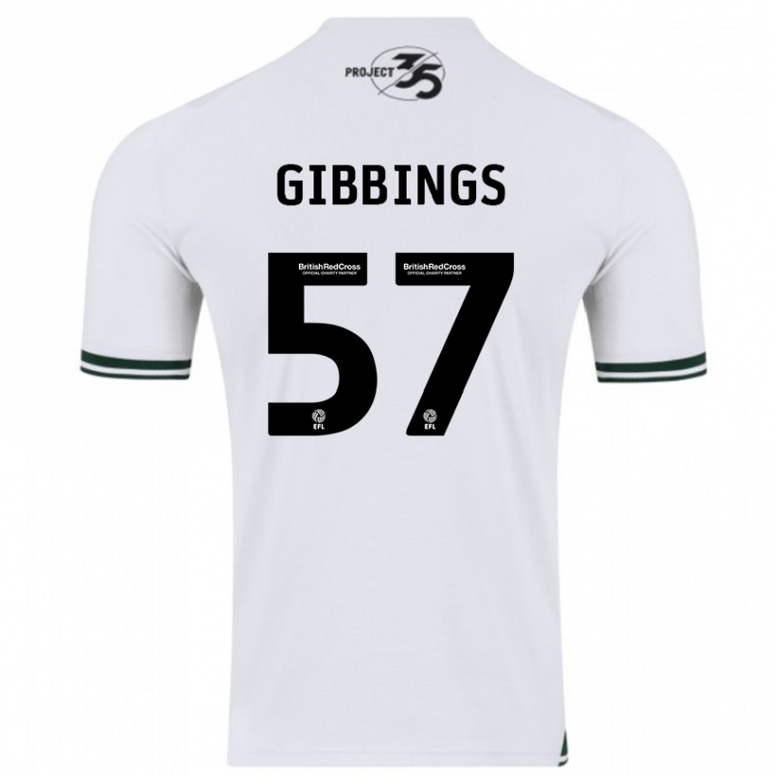 Herren Fußball Cole Gibbings #57 Weiß Auswärtstrikot Trikot 2023/24 T-Shirt Luxemburg