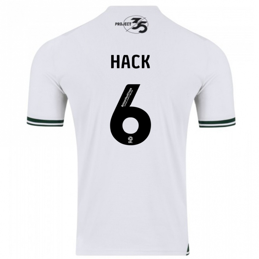 Herren Fußball Lucy Hack #6 Weiß Auswärtstrikot Trikot 2023/24 T-Shirt Luxemburg