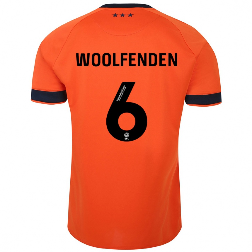 Herren Fußball Luke Woolfenden #6 Orangefarben Auswärtstrikot Trikot 2023/24 T-Shirt Luxemburg