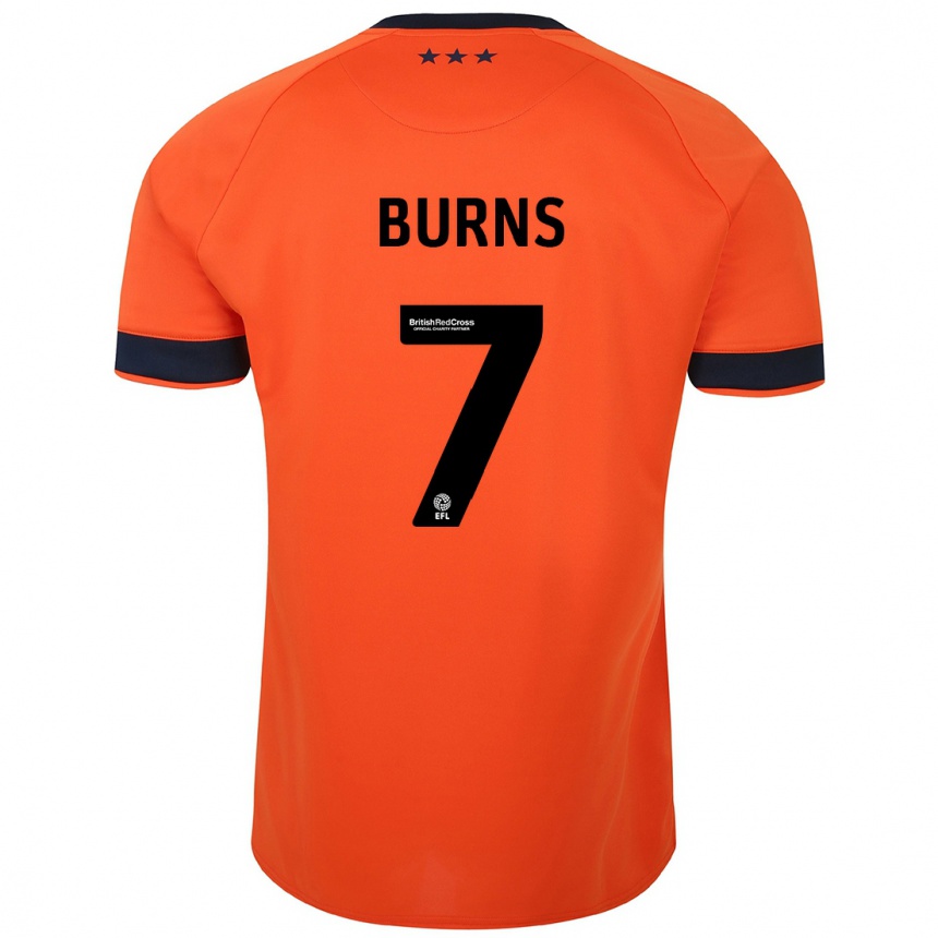 Herren Fußball Wes Burns #7 Orangefarben Auswärtstrikot Trikot 2023/24 T-Shirt Luxemburg