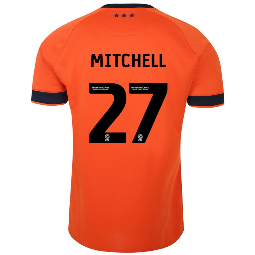 Herren Fußball Leah Mitchell #27 Orangefarben Auswärtstrikot Trikot 2023/24 T-Shirt Luxemburg