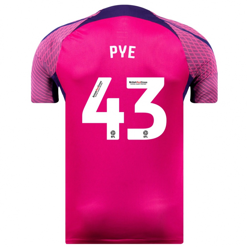 Herren Fußball Connor Pye #43 Lila Auswärtstrikot Trikot 2023/24 T-Shirt Luxemburg
