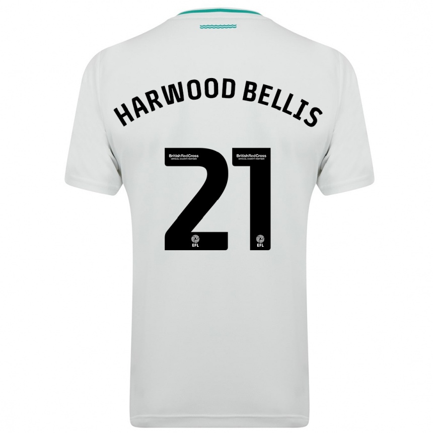 Herren Fußball Taylor Harwood-Bellis #21 Weiß Auswärtstrikot Trikot 2023/24 T-Shirt Luxemburg