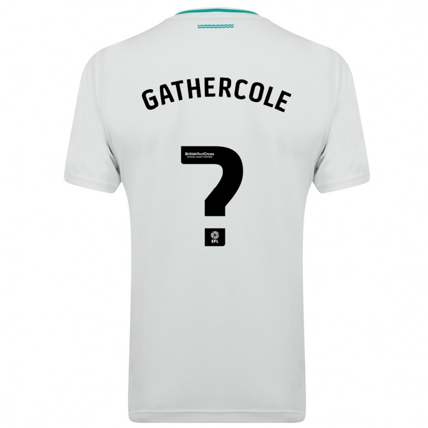 Herren Fußball Harry Gathercole #0 Weiß Auswärtstrikot Trikot 2023/24 T-Shirt Luxemburg