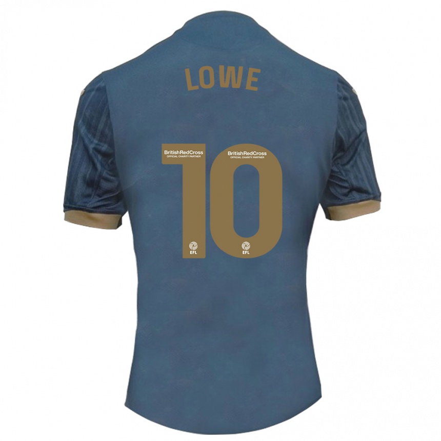 Herren Fußball Jamal Lowe #10 Dunkles Blaugrün Auswärtstrikot Trikot 2023/24 T-Shirt Luxemburg