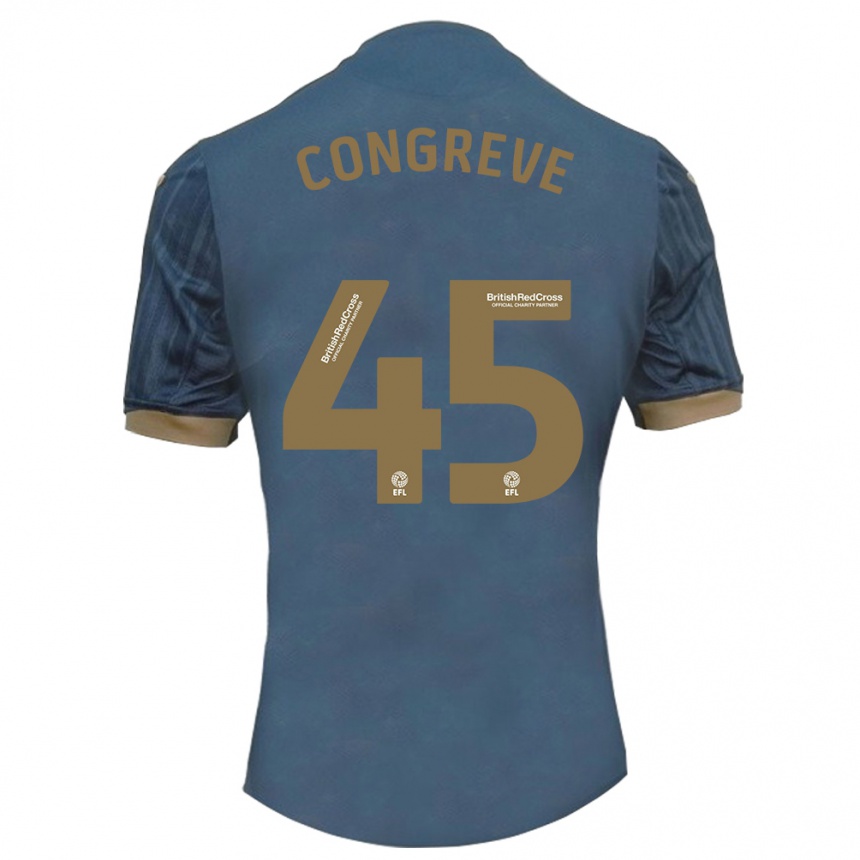 Herren Fußball Cameron Congreve #45 Dunkles Blaugrün Auswärtstrikot Trikot 2023/24 T-Shirt Luxemburg