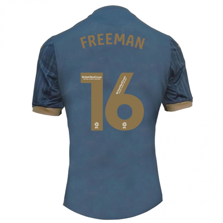 Herren Fußball Emily Freeman #16 Dunkles Blaugrün Auswärtstrikot Trikot 2023/24 T-Shirt Luxemburg