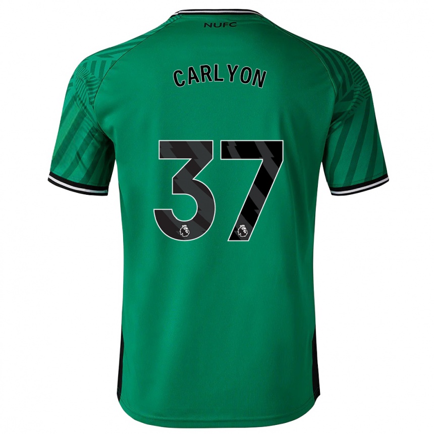 Herren Fußball Nathan Carlyon #37 Grün Auswärtstrikot Trikot 2023/24 T-Shirt Luxemburg