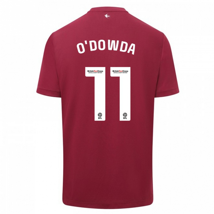 Herren Fußball Callum O'dowda #11 Rot Auswärtstrikot Trikot 2023/24 T-Shirt Luxemburg