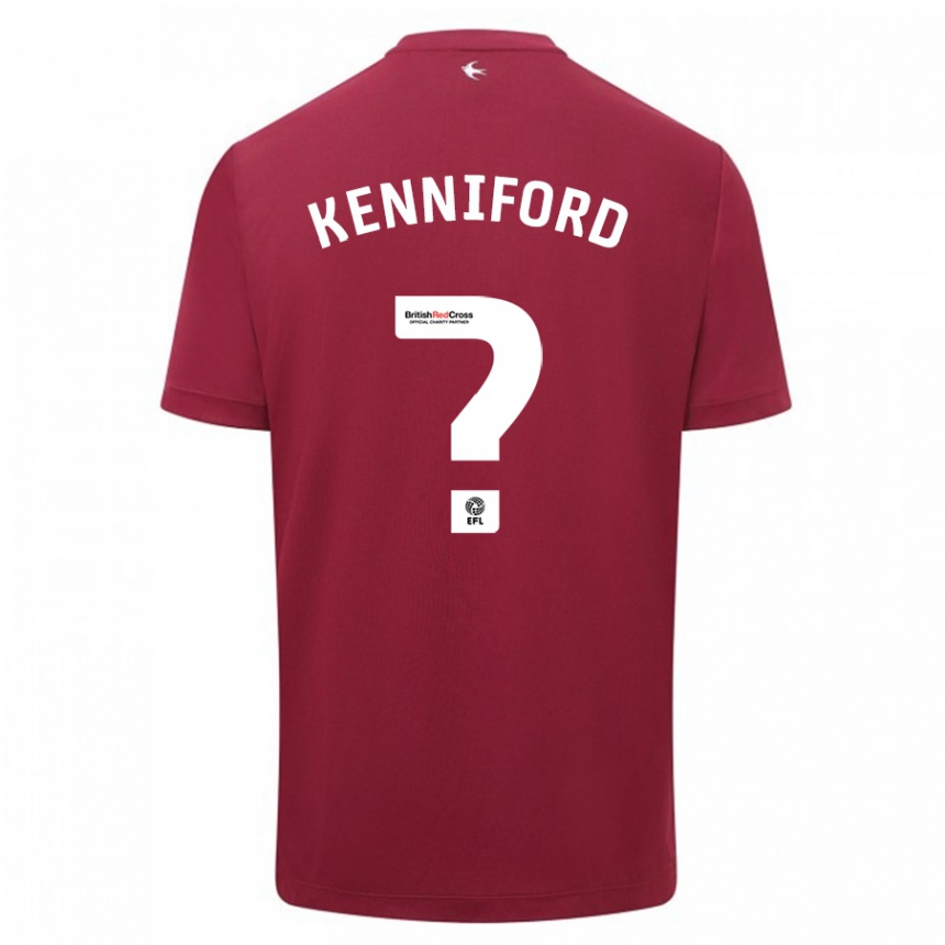 Herren Fußball Kyle Kenniford #0 Rot Auswärtstrikot Trikot 2023/24 T-Shirt Luxemburg