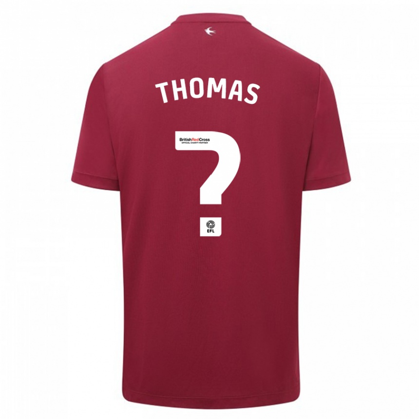Herren Fußball Joe Thomas #1 Rot Auswärtstrikot Trikot 2023/24 T-Shirt Luxemburg